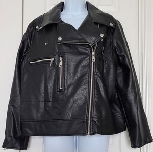 NWOT💃 Faux-Leather Moto Jacket